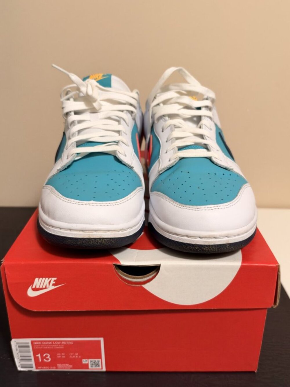 Nike Dunk Low Dusty Cactus Thunder Blue HF4850-345 Mens 13 Worn Once With Box